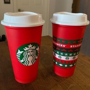 Starbucks red cups. 2018 & 2020